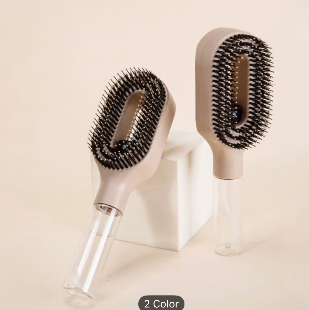 Two hairbrushes on a stand with an 'Add to cart' button at the bottom.