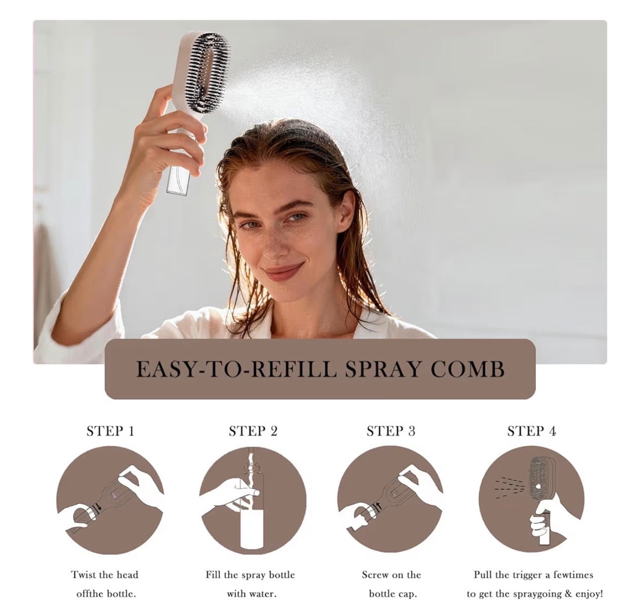 Mist Spray Detangling Brush